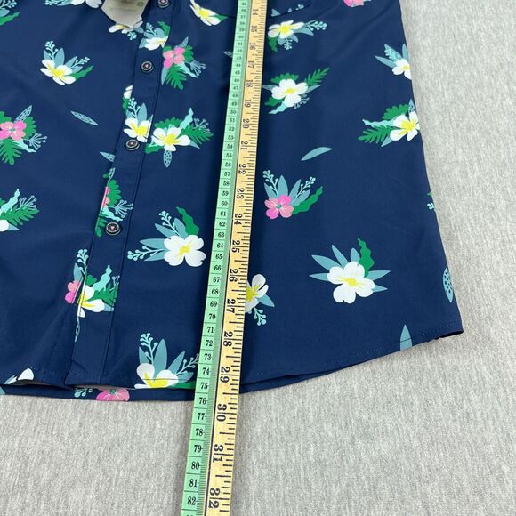 William Murray Shirt Mens S Short Sleeve Button Up Blue Floral Pattern Golf NEW - Picture 13 of 14